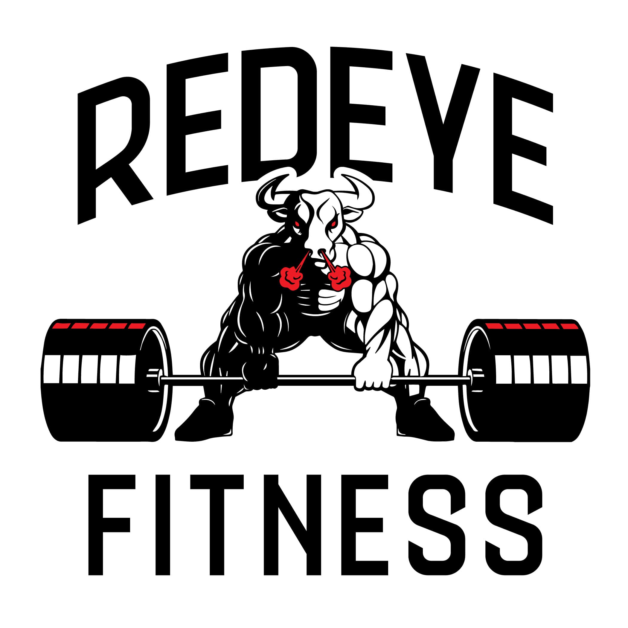 Gym T Shirt design art: a fired-up half-man, half-bull performing a deadlift, with Los Angeles Est. 2018